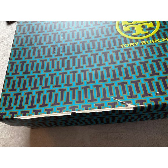 Tory Burch Everly Black Logo Knee High Leather Riding Boots size 7M - Picture 15 of 16